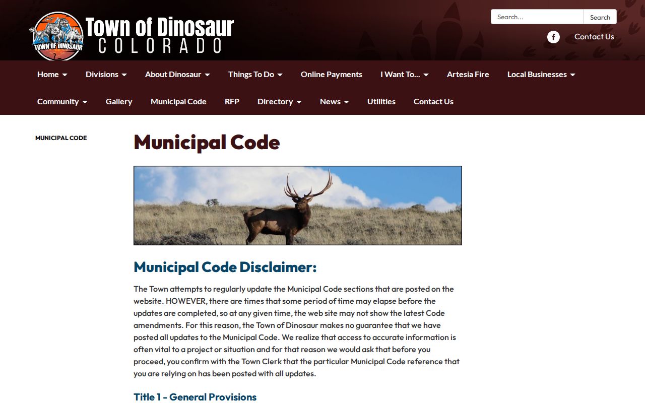 Dinosaur Municipal Code court and penalty assessment provisions